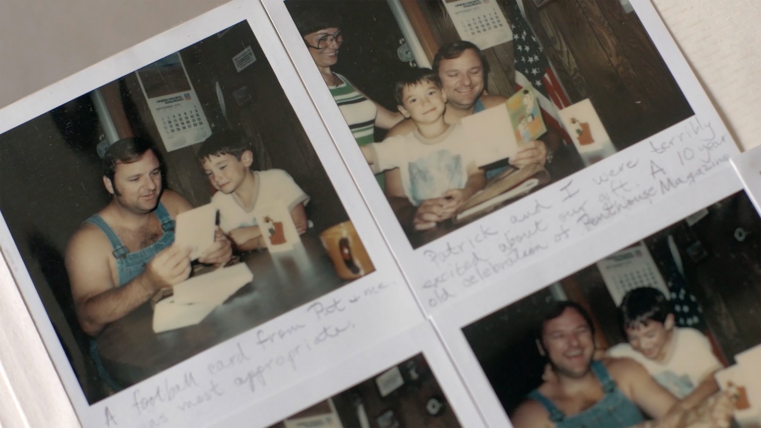 Polaroids of Patrick Humphrey and his father. Photo courtesy of Tyler Trumbo.