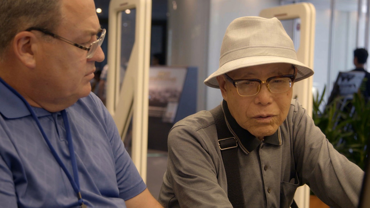 Ralph Neal and Mr. Mori in conversation. Photo courtesy of Room 203 Films.
