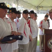 Ceremony commemorating fallen veterans at Saigon. Photo courtesy of Pat Clark.
