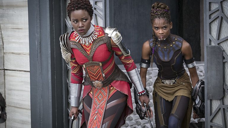 Lupita Nyong'o and Letitia Wright in Black Panther (2018), © 2017 - Disney/Marvel Studios
